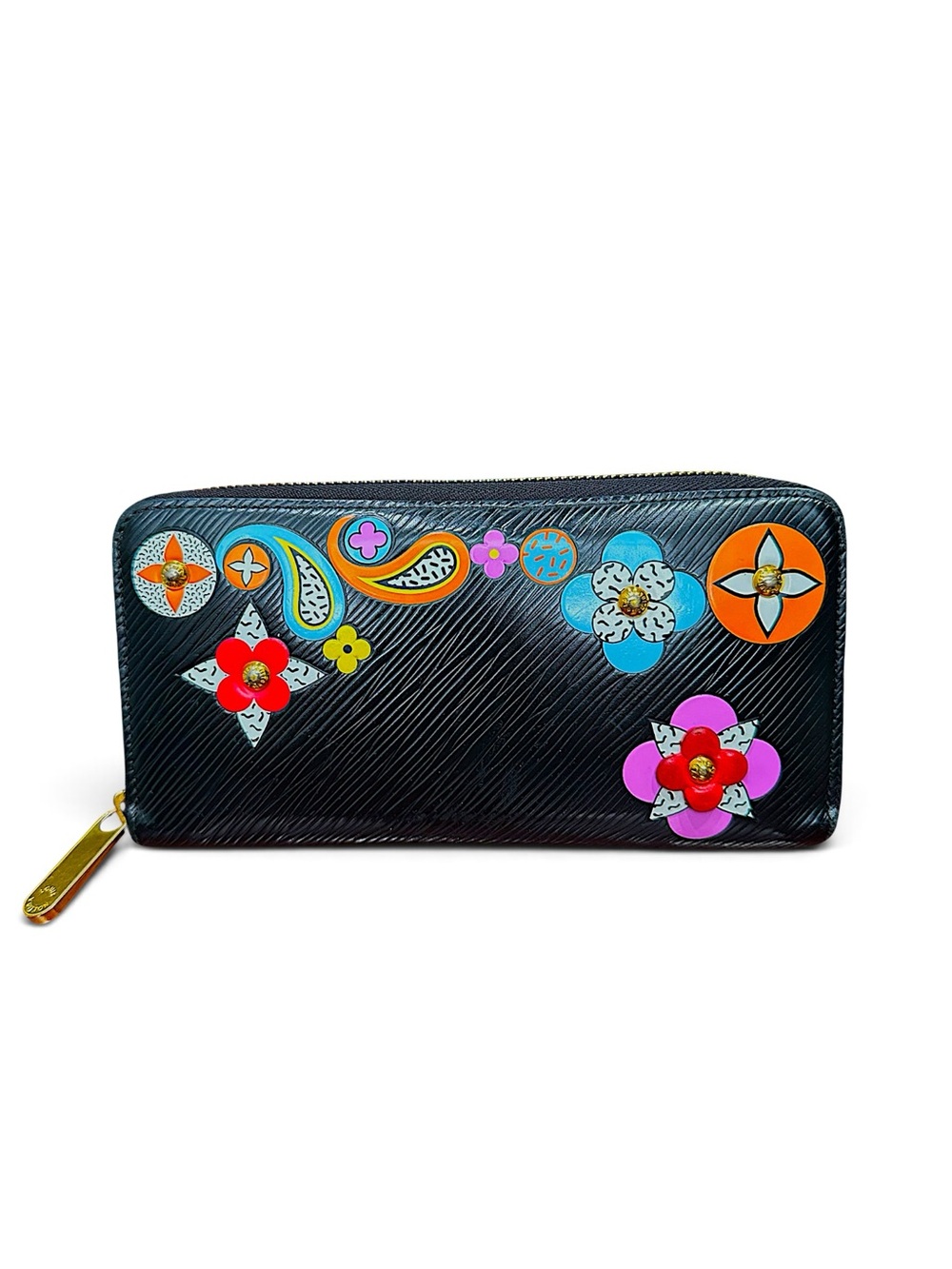Louis Vuitton M62296 Epi Blooming Flowers Zippy Wallet Black
